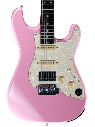 Mooer GTRS S800 Standard Intelligent Guitar in Shell Pink Rosewood Board