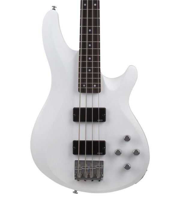 Schecter C-4 Deluxe Bass Guitar in Satin White