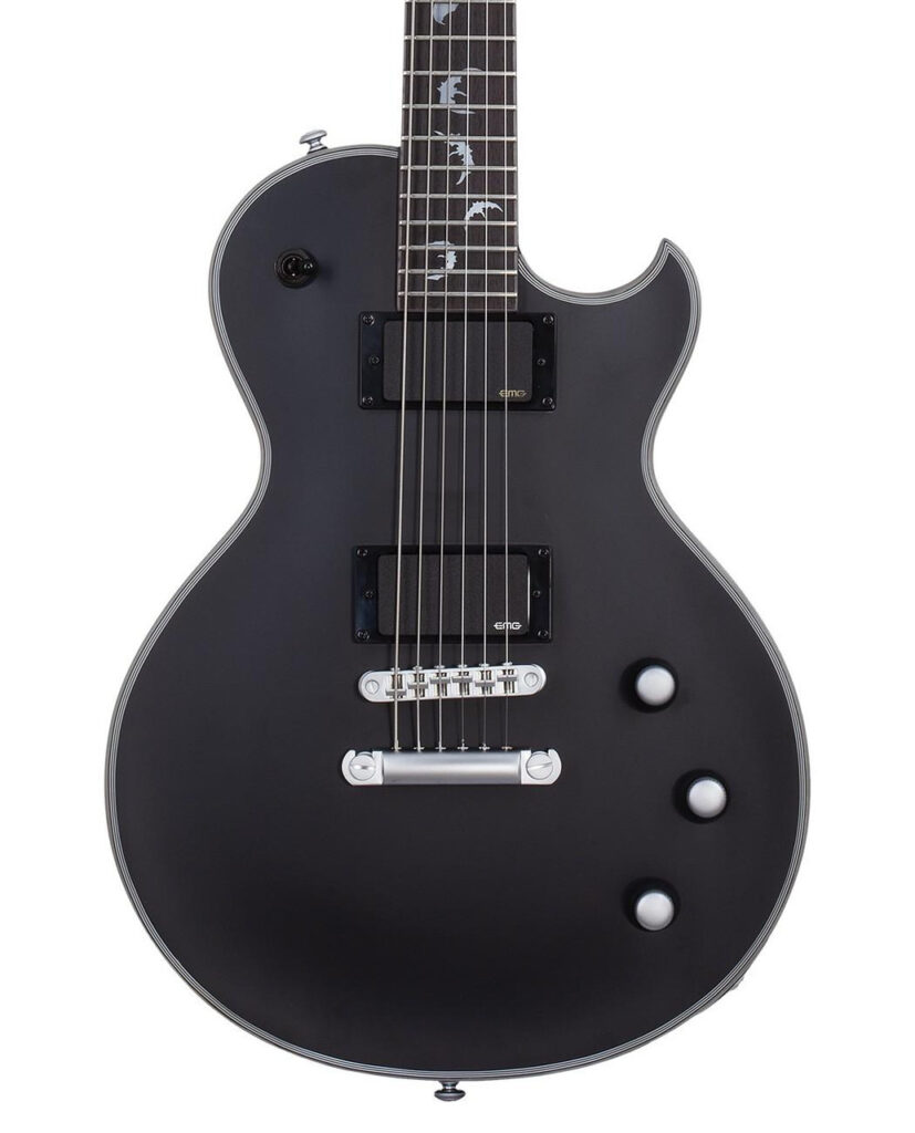 Schecter Solo-II Damien Platinum Electric Guitar in Satin Black