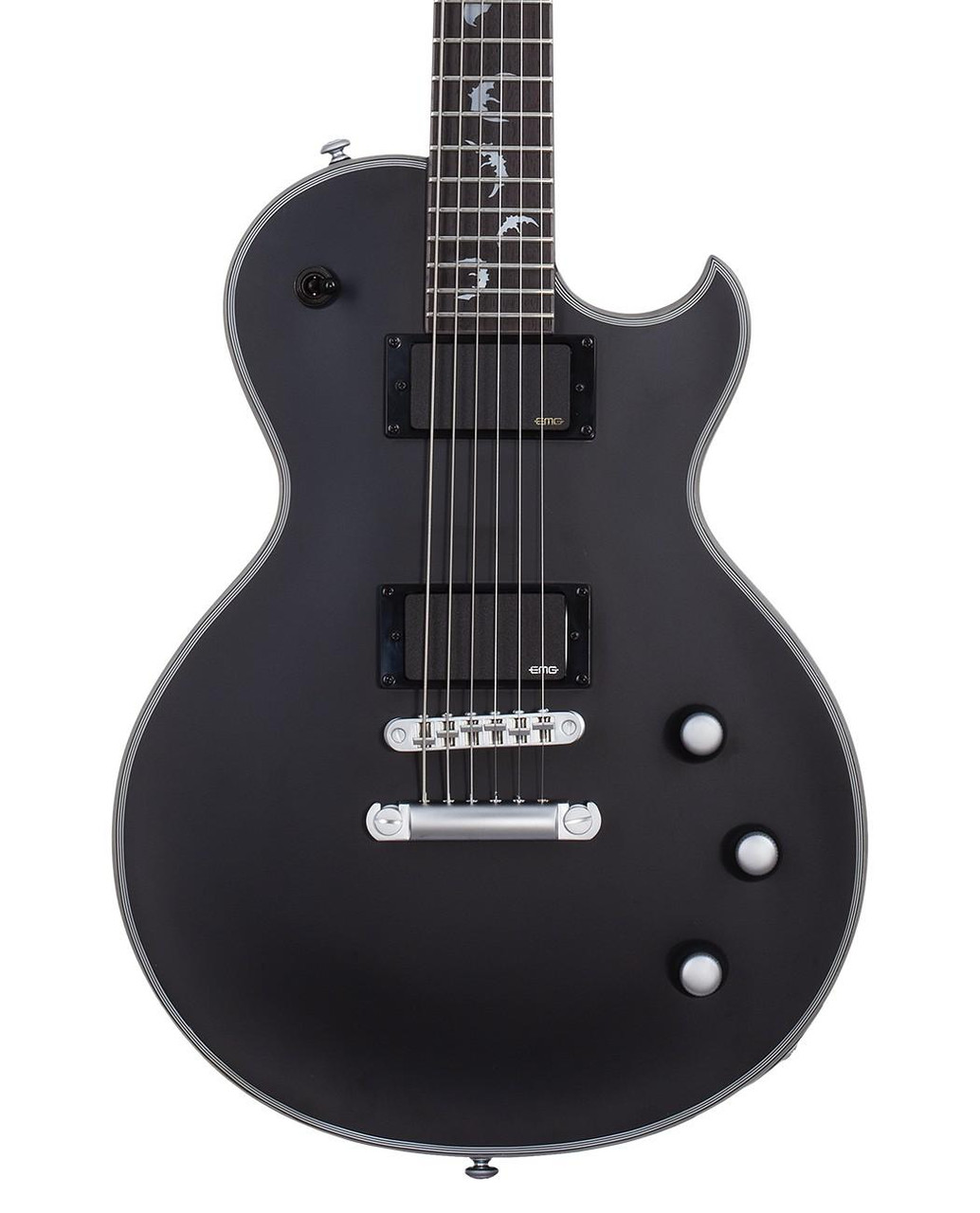Schecter Solo-II Damien Platinum Electric Guitar in Satin Black