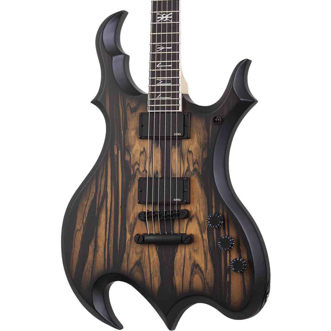 Wylde Audio Wrathmaker Electric Guitar in Pale Moon Ebony with Black Burst