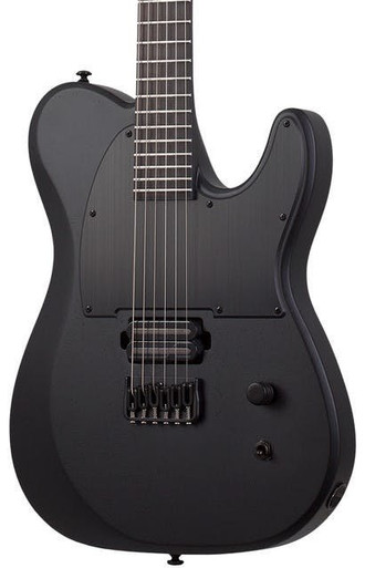 Schecter PT Black Ops 6 String in Black Satin Open Pore