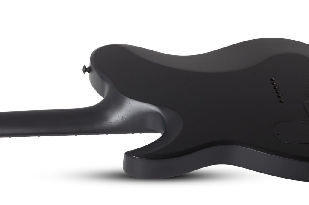Schecter PT Black Ops 6 String in Black Satin Open Pore