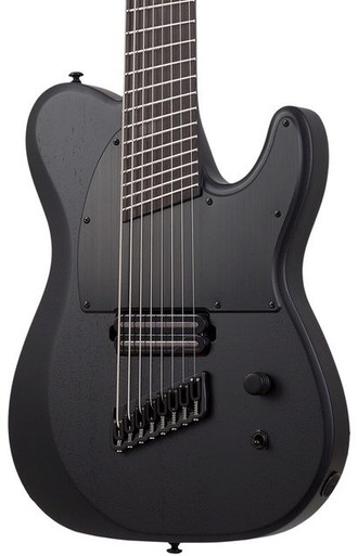 Schecter PT-8 MS Black Ops 8 String in Satin Black Open Pore