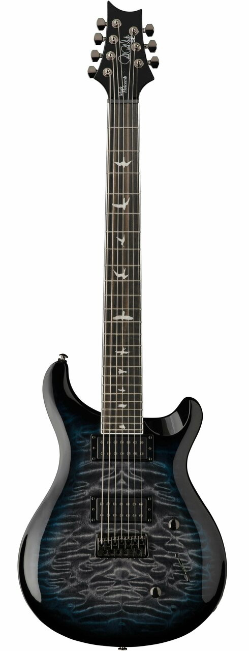 PRS SE MARK HOLCOMB Seymour Duncan Scarlett & Scourge SVN Seven String In Holcomb Blue Burst - Image 5