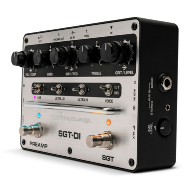 Ampeg SGT-DI Bass Preamp and DI Pedal with EQ Compressor Cab Sim IR