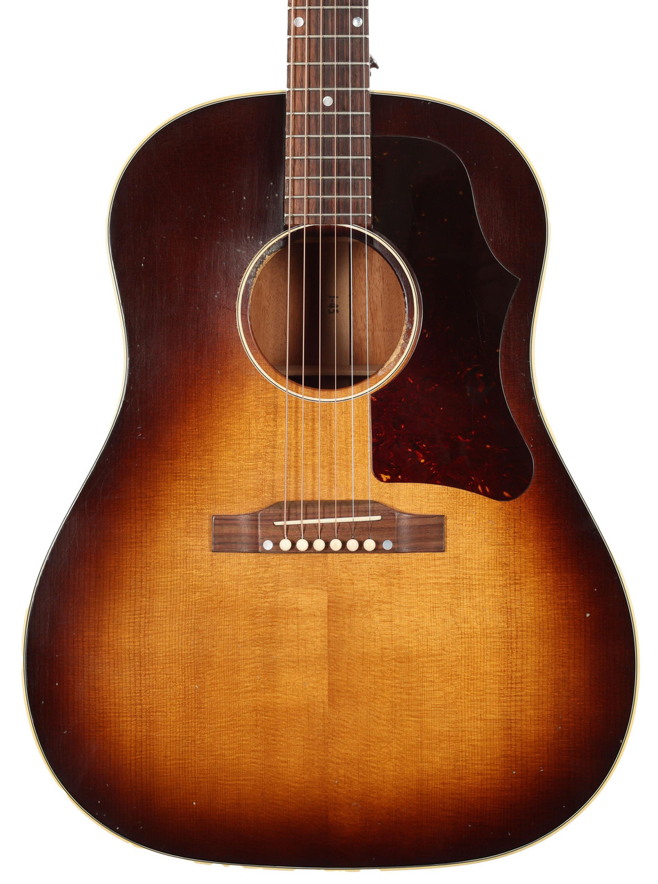 Second Hand Gibson 1955 J-45 Light Aged Murphy Lab Acoustic Guitar in Vintage Sunburst 464 - Image 2
