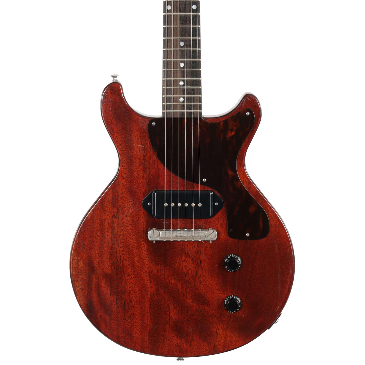 Second Hand Eastman SB55 Double-Cut Junior Electric Guitar In Vintage Red 630 - Image 1
