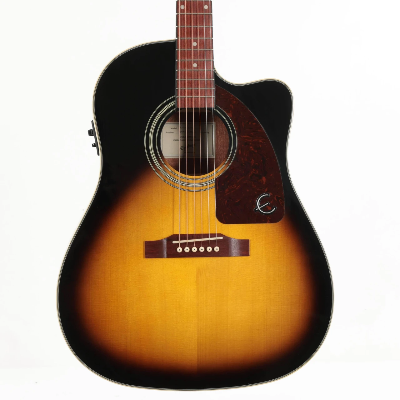 Second Hand Epiphone AJ-210CE-VS Acoustic Guitar In Vintage Sunburst 750 - Image 2