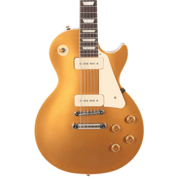 Second Hand Gibson Les Paul Standard P90s Gold Top Electric Guitar 030 - Image 1