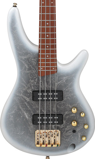 Ibanez SR300EDX 4 String Bass Guitar in Frozen Black Glacier Matte