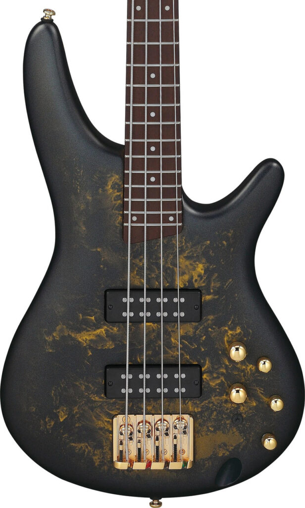 Ibanez SR300EDX 4 String Bass Guitar in Frozen Gold Matte
