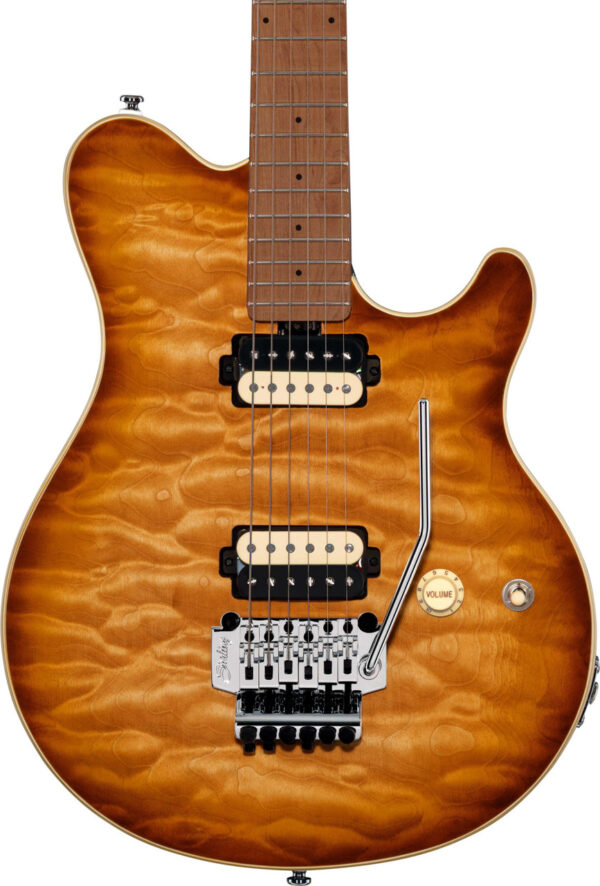 Sterling by Music Man Axis AX50 Quilt Electric Guitar in Honey Pot