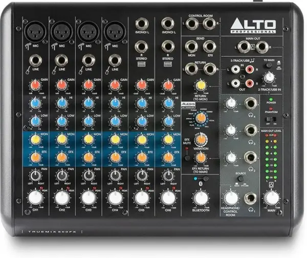 Alto TRUEMIX 800FX 8ch Analog Mixer With Alesis Multi FX, USB & Bluetooth - Image 2