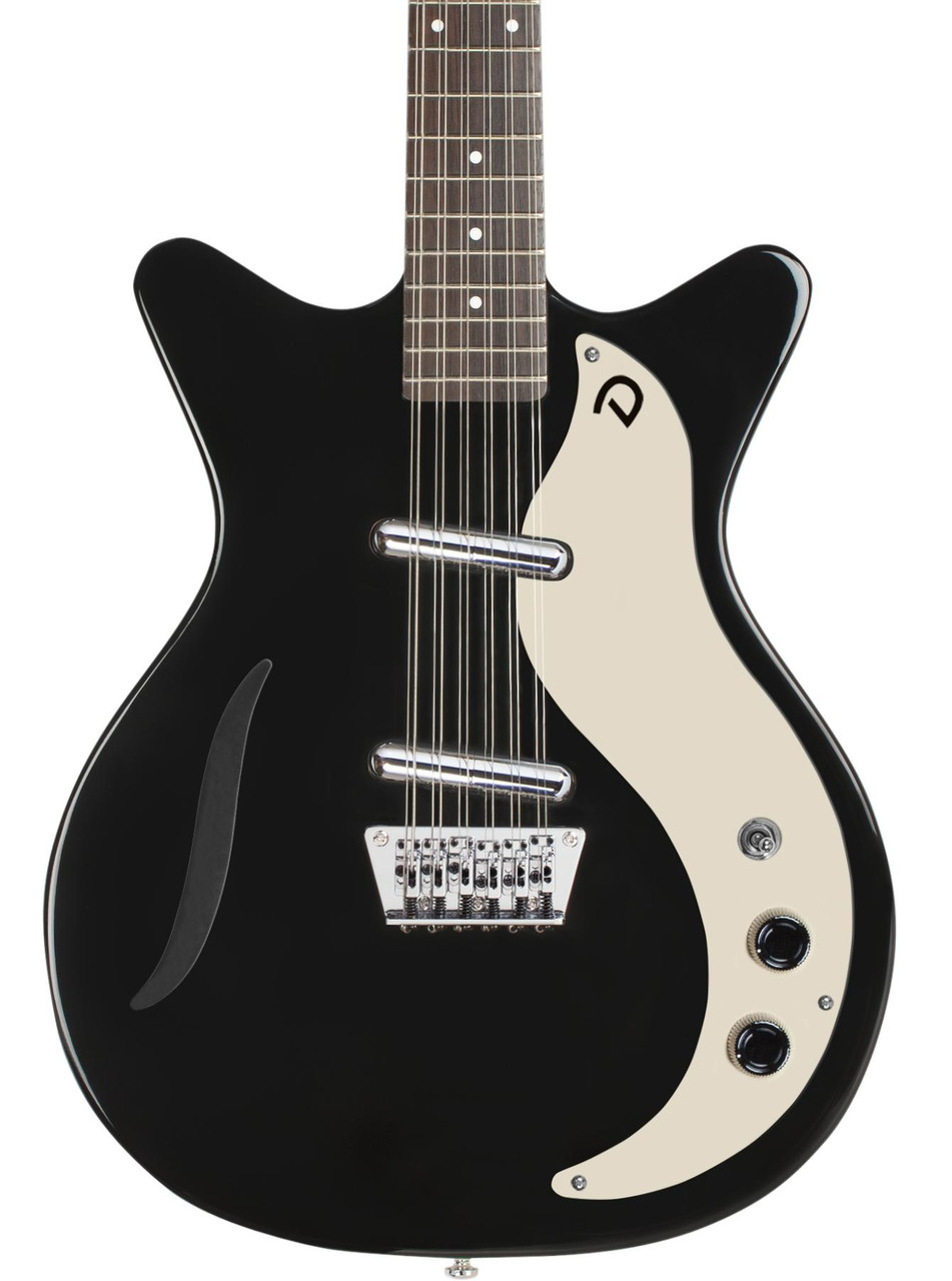 Danelectro Vintage 12-String Electric Guitar in Gloss Black