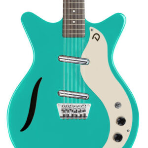 Danelectro Vintage 12-String Left Handed Electric Guitar in Dark Aqua