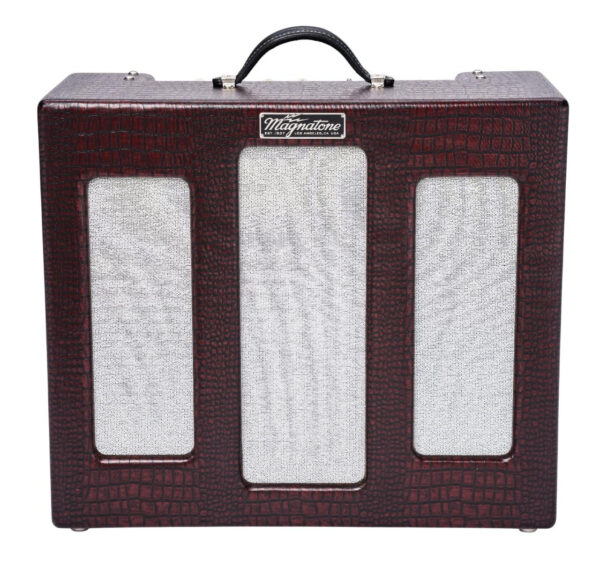 Magnatone Varsity Reverb Guitar Valve Amp Combo in Burgundy - Image 2