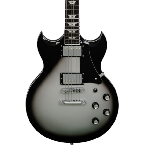Woodrite Warlord Standard Electric Guitar in Silverburst - Image 2