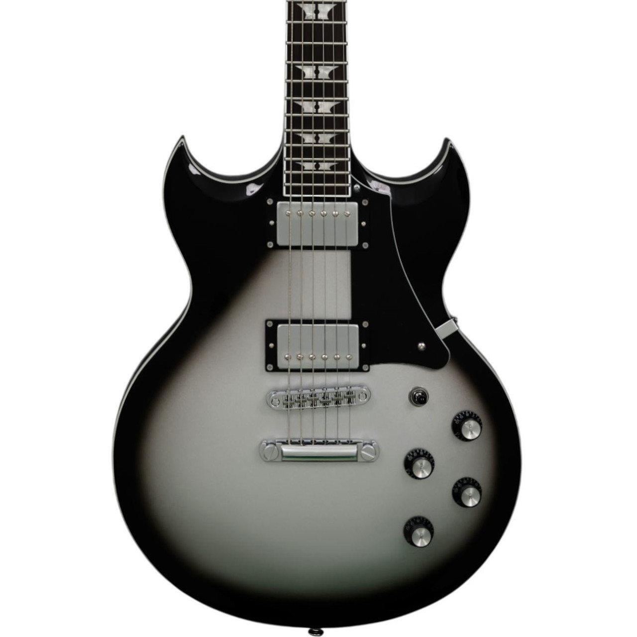 Woodrite Warlord Standard Electric Guitar in Silverburst - Image 2