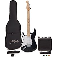 Antiquity ST1 Left Handed Guitar & Amp Pack Black