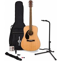 Fender CD-60S Left Handed Acoustic Natural with Accessory Pack Build Your Own Bundle