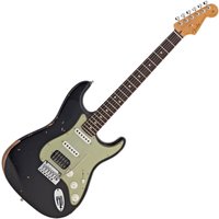 Fender Custom Shop Custom Deluxe HB S-1 Strat Relic with Closet Classic Hardware 3A RW Black