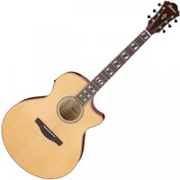 Ibanez AE170 Natural Top Transparent Red Back and Sides