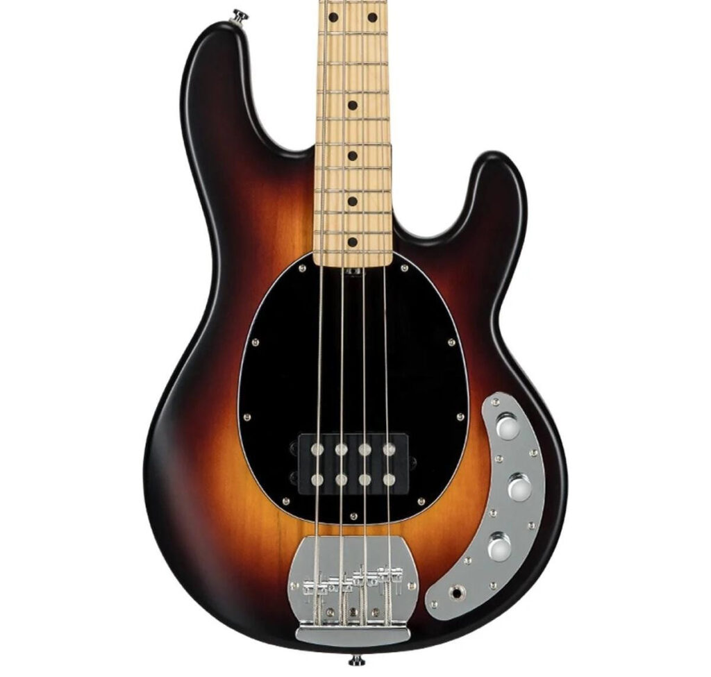 Sterling by Music Man SUB RAY 4 Bass Guitar in Vintage Sunburst Satin, Maple Neck