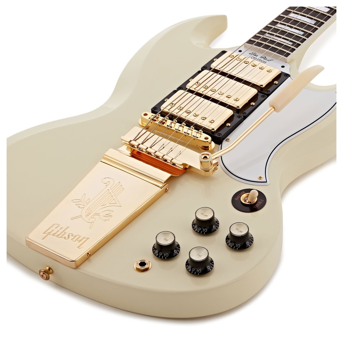 Gibson Custom 1963 Les Paul SG Custom Reissue Maestro VOS Classic White #501933