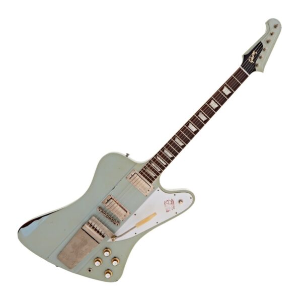 Gibson Custom 1963 Firebird V Maestro Vibrola Heavy Aged Antique Frost Blue #403303