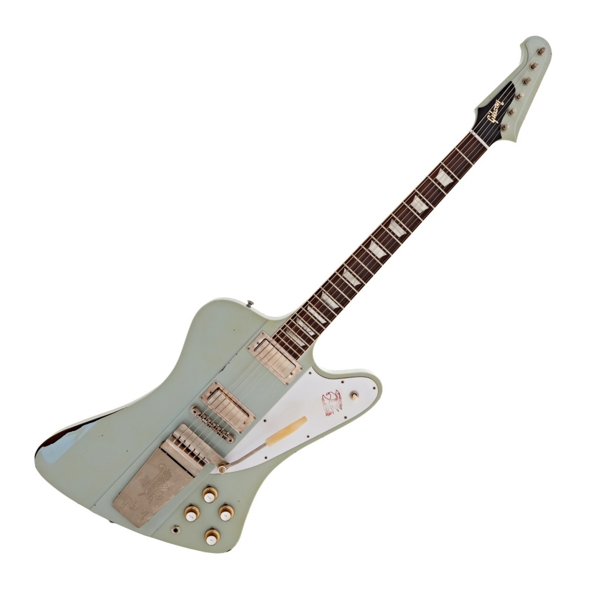 Gibson Custom 1963 Firebird V Maestro Vibrola Heavy Aged Antique Frost Blue #403303