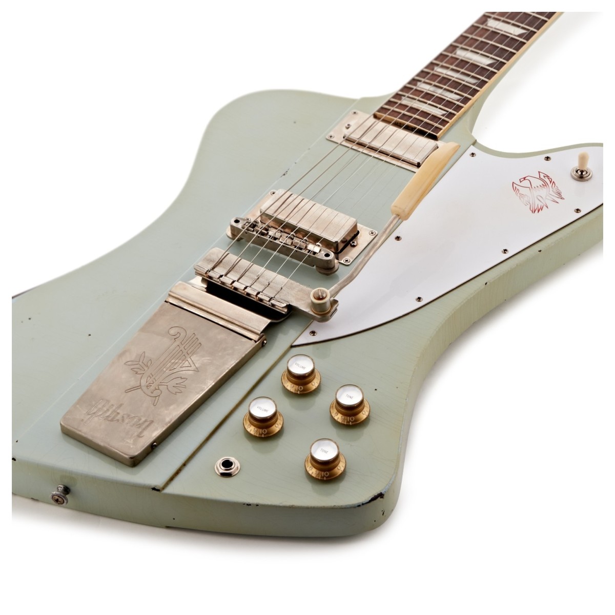 Gibson Custom 1963 Firebird V Maestro Vibrola Heavy Aged Antique Frost Blue #403303