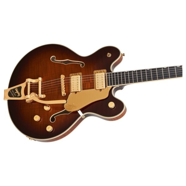 Gretsch Broadkaster LX Figured Center Block with String-Thru Bigsby and Gold Hardware Havana Burst