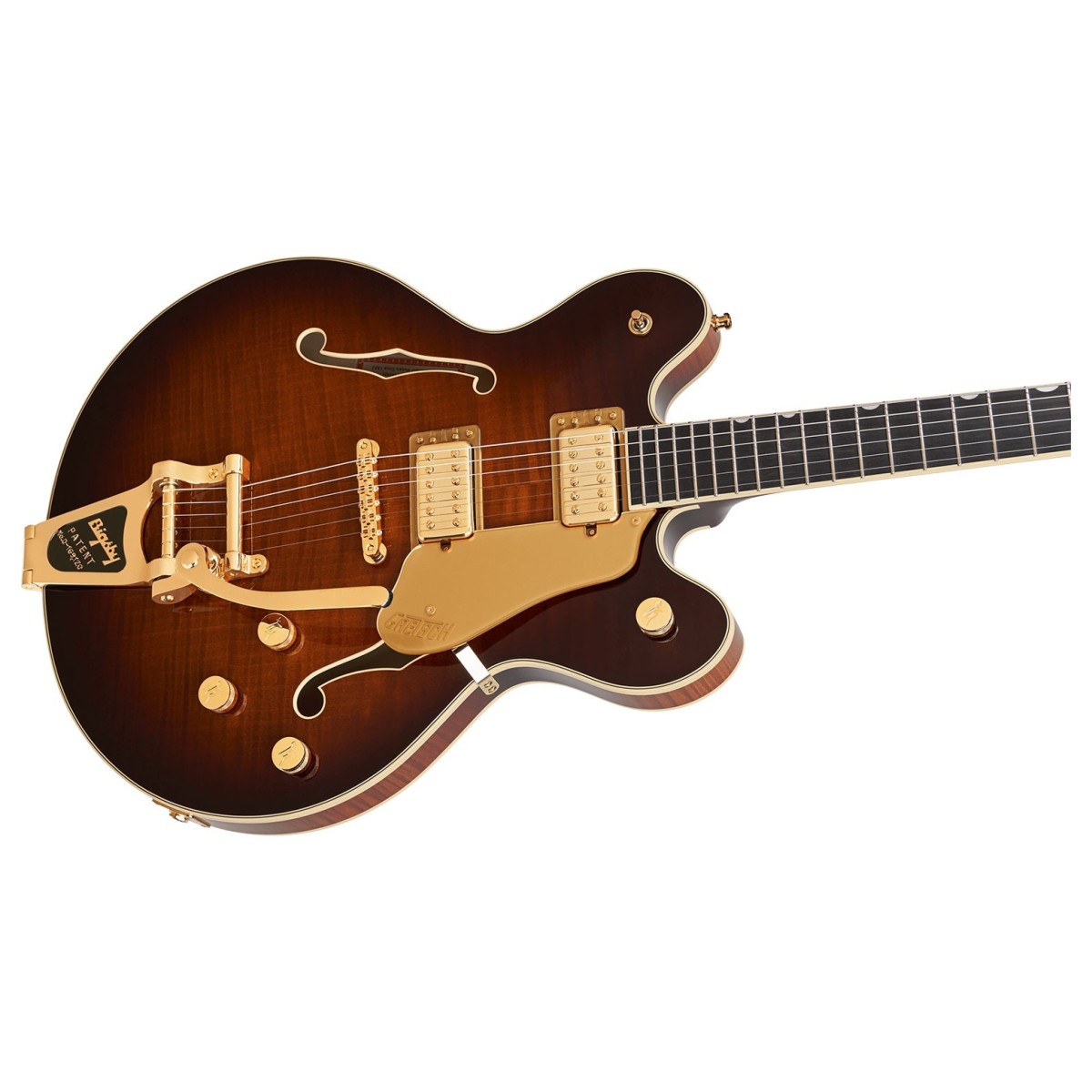 Gretsch Broadkaster LX Figured Center Block with String-Thru Bigsby and Gold Hardware Havana Burst