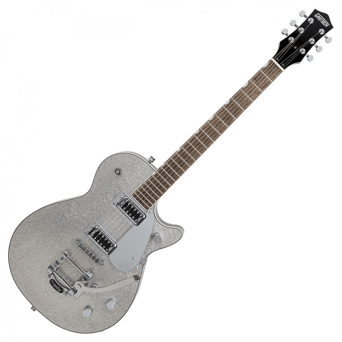 Gretsch G5230T Electromatic Sparkle Jet FT Single-Cut with Bigsby Silver Sparkle