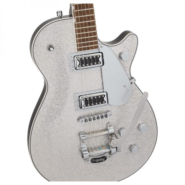Gretsch G5230T Electromatic Sparkle Jet FT Single-Cut with Bigsby Silver Sparkle