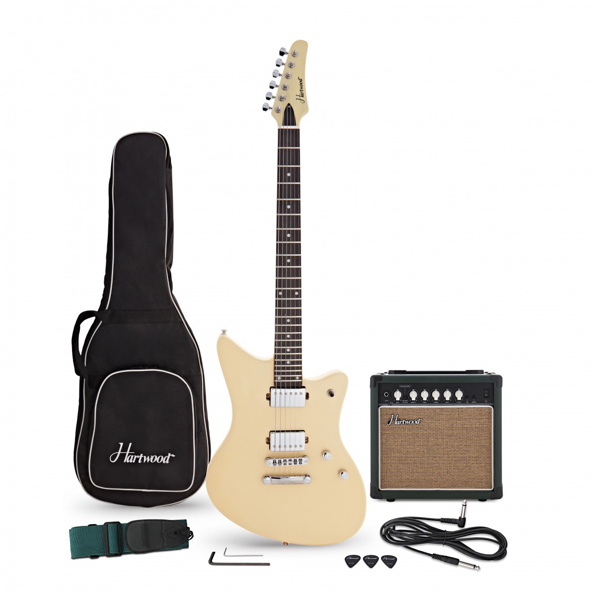 Hartwood Charger Origin Guitar Pack Vintage White