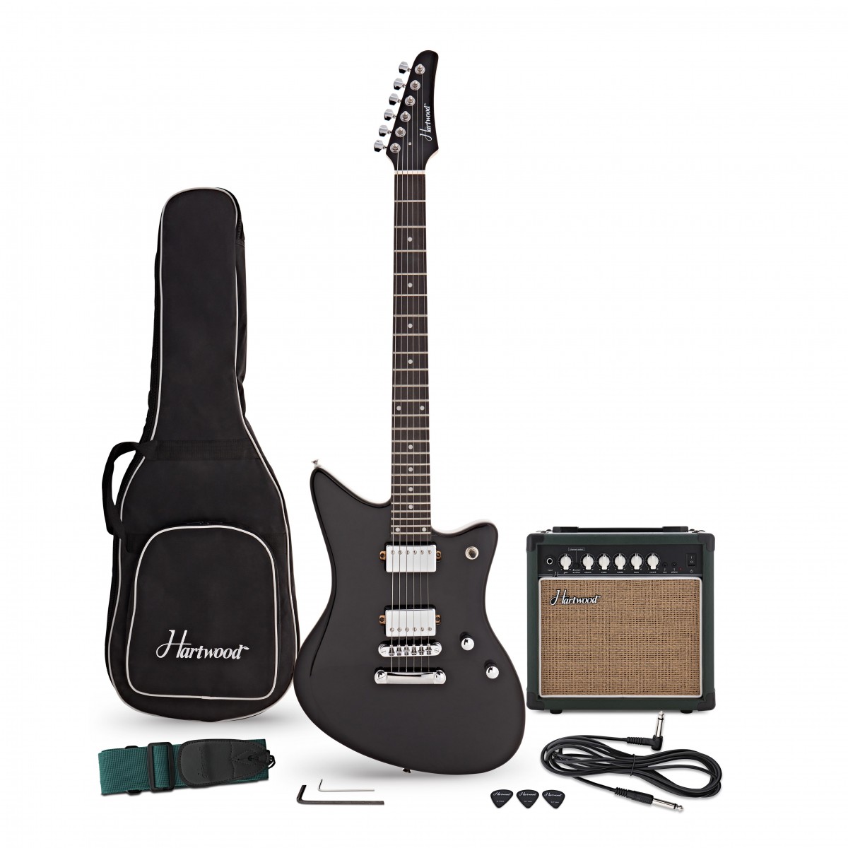 Hartwood Charger Origin Guitar Pack Black