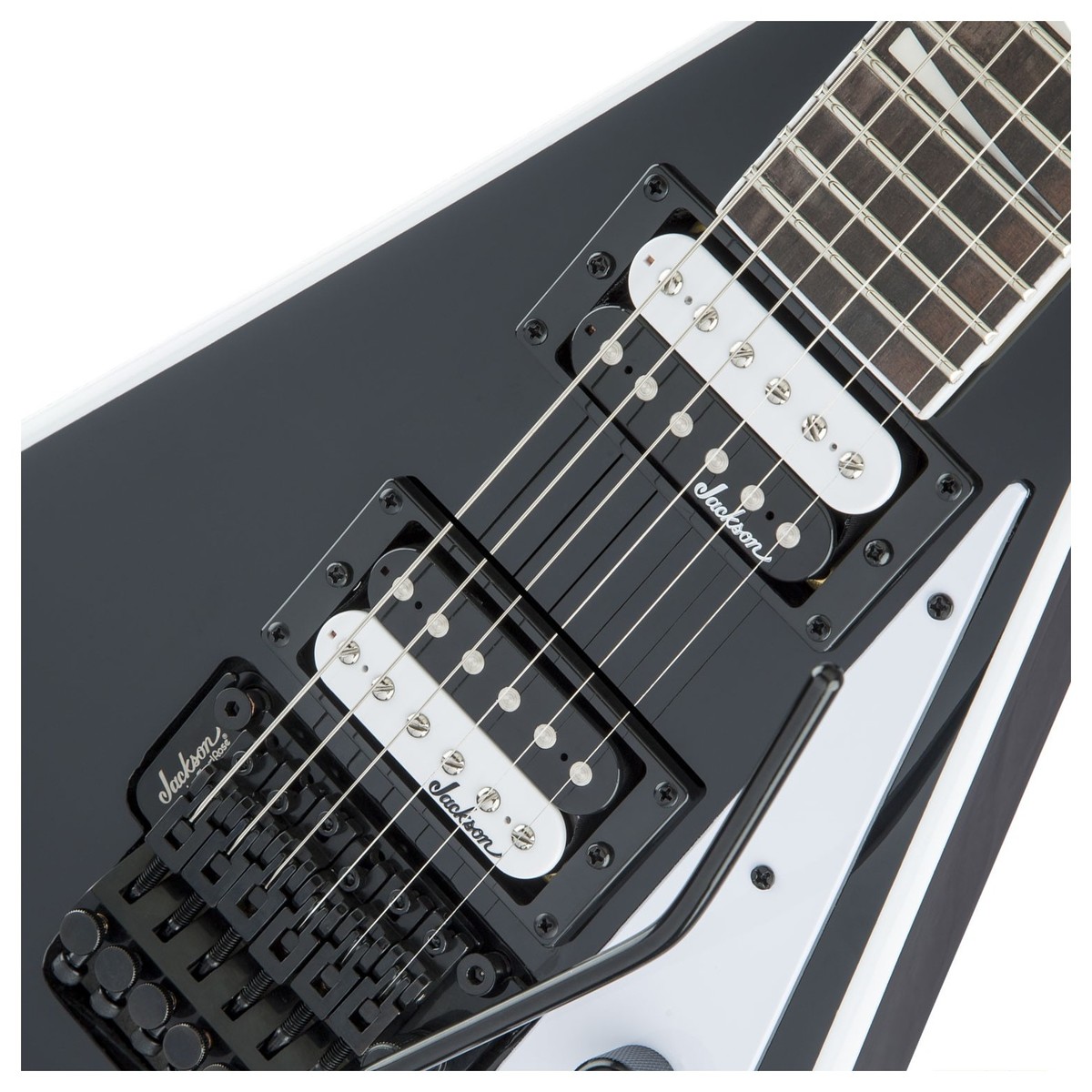 Jackson JS Series Rhoads JS32 Black with White Bevels
