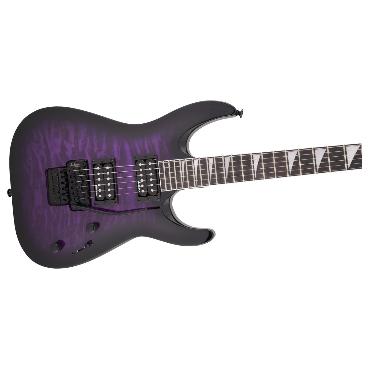 Jackson JS Series Dinky Arch Top JS32Q DKA Transparent Purple Burst