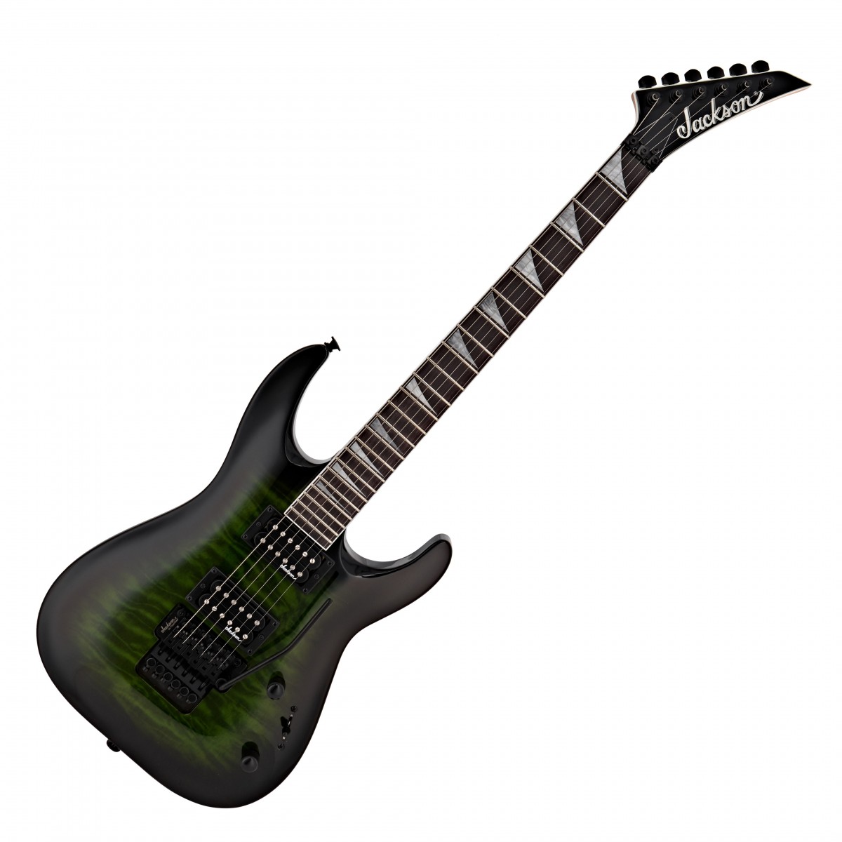 Jackson JS Series Dinky Arch Top JS32Q DKA Transparent Green Burst