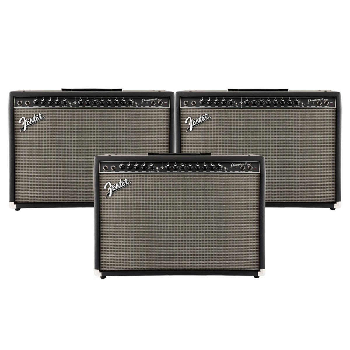 Fender Champion II 100 Guitar Amplifier Combo with Effects pack of 3