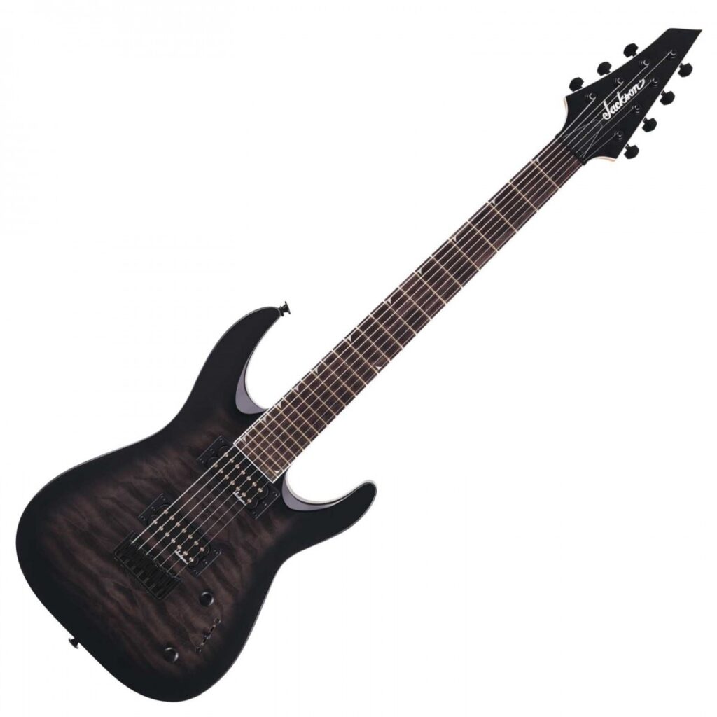 Jackson JS Series Dinky JS22Q-7 DKA HT Transparent Black Burst