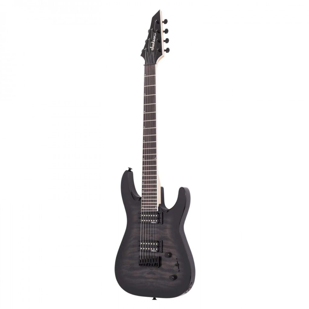 Jackson JS Series Dinky JS22Q-7 DKA HT Transparent Black Burst