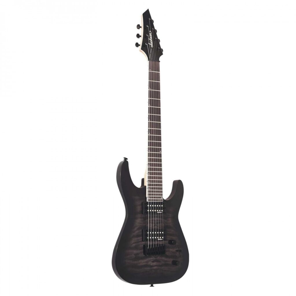 Jackson JS Series Dinky JS22Q-7 DKA HT Transparent Black Burst