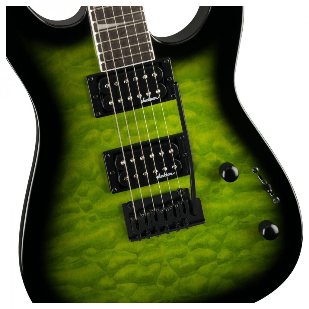 Jackson JS Series Dinky JS20 DKQ 2PT Transparent Green Burst