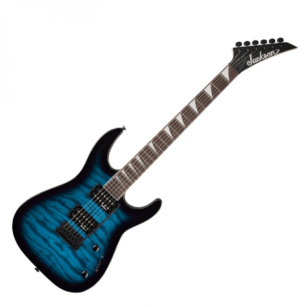 Jackson JS Series Dinky JS20 DKQ 2PT Transparent Blue Burst