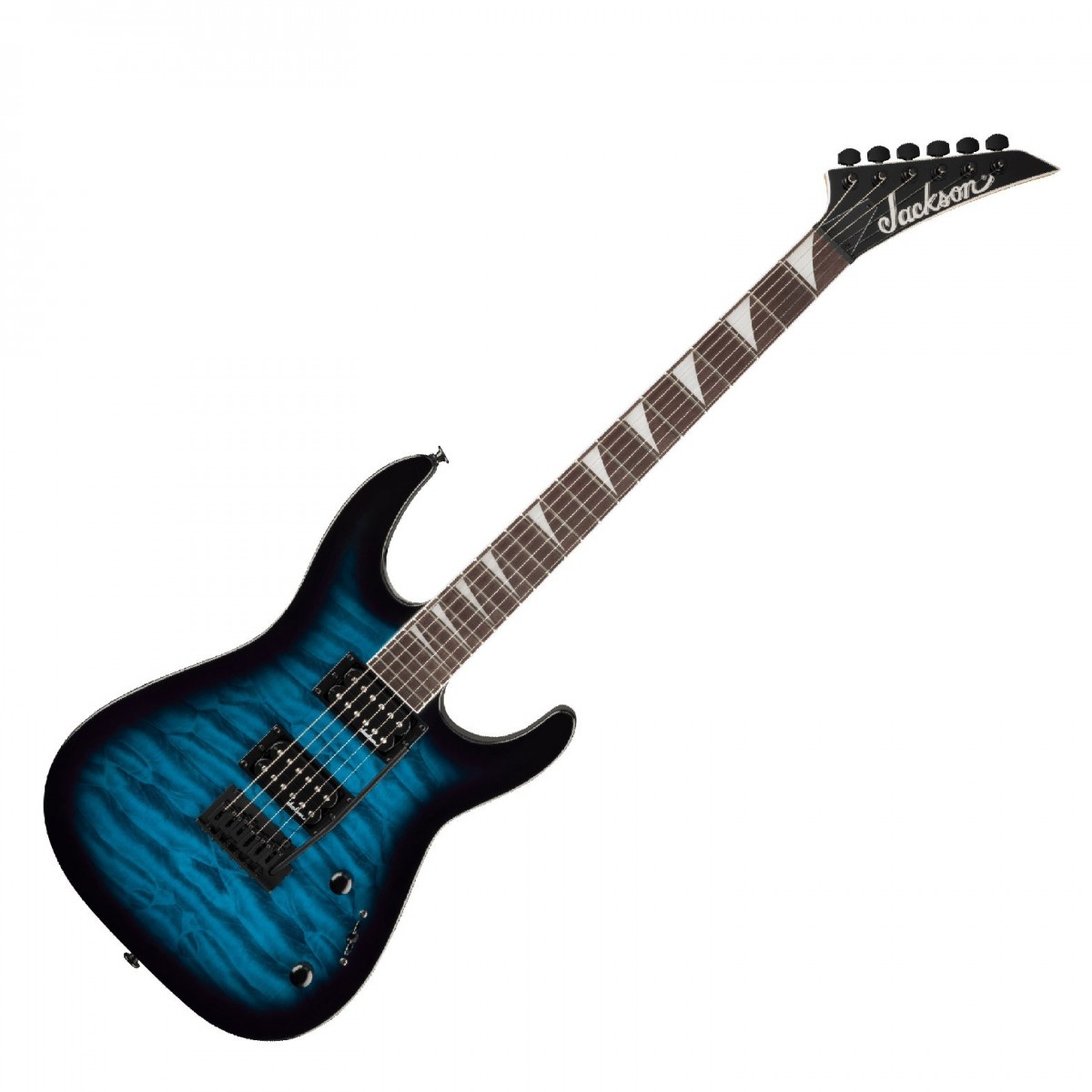 Jackson JS Series Dinky JS20 DKQ 2PT Transparent Blue Burst