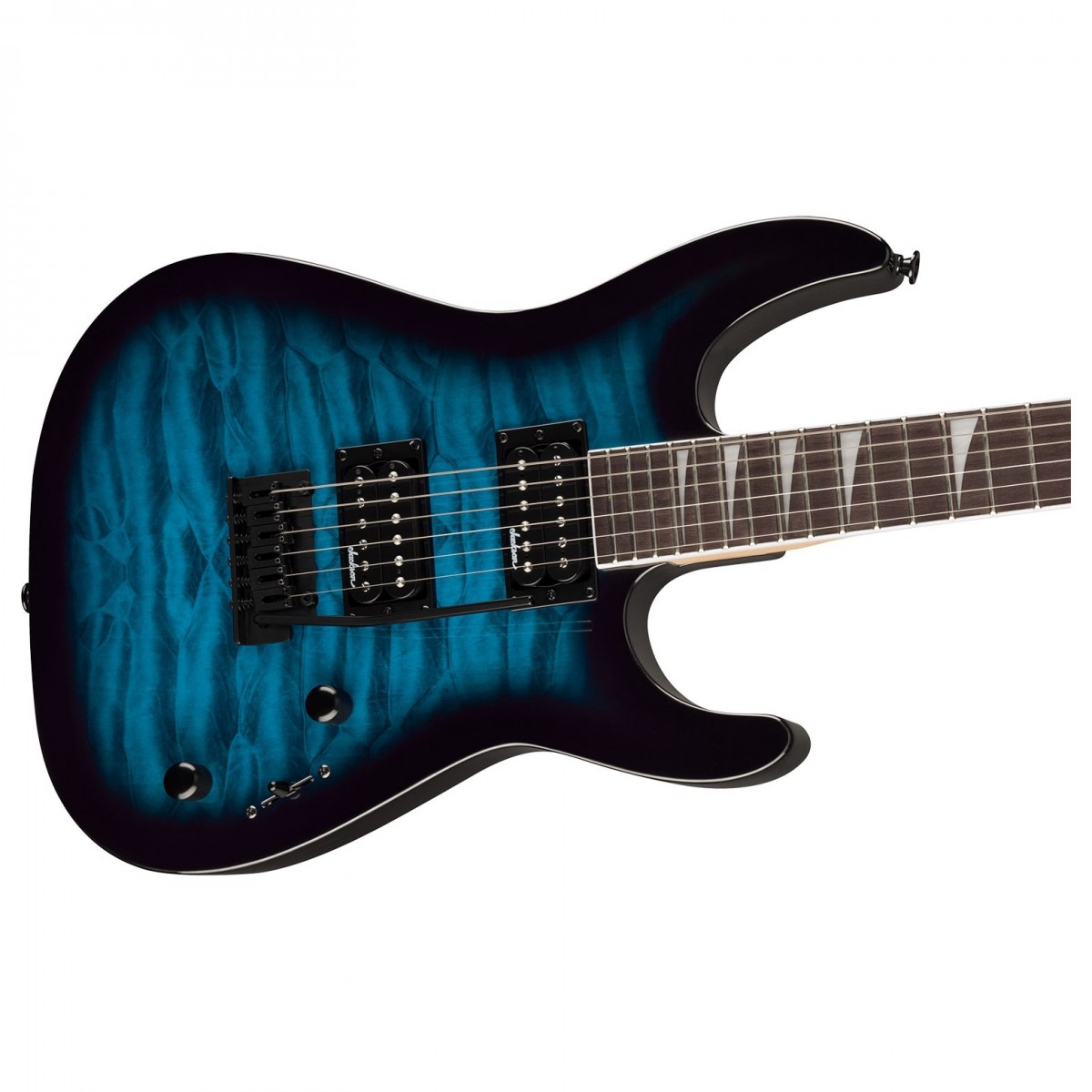 Jackson JS Series Dinky JS20 DKQ 2PT Transparent Blue Burst