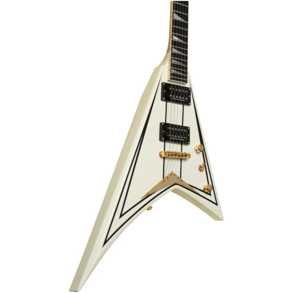 Jackson Pro Series Rhoads RRT-3 Ebony Fingerboard Ivory with Black Pinstripes